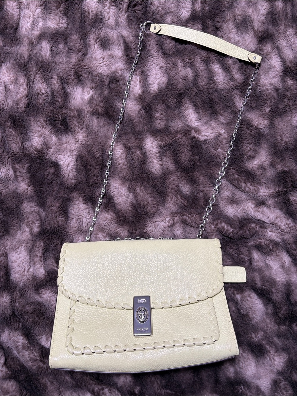 Coach green/yellow Shoulder Bag with Chain Strap